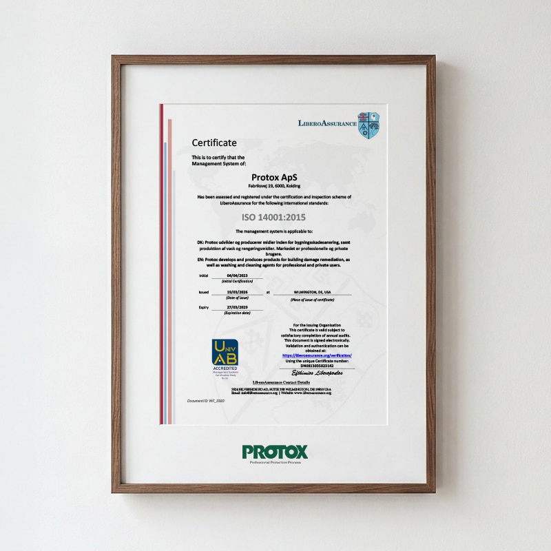 PROTOX ISO-14001-2015 Zertifikat